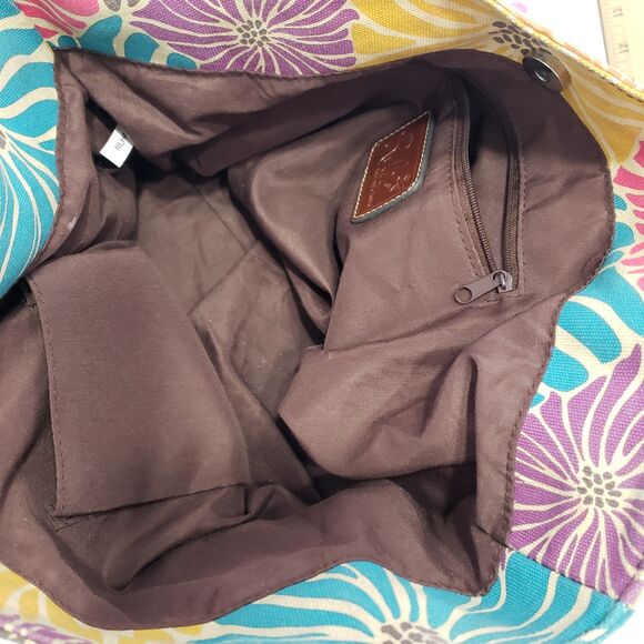 Relic Large Multi-Color Canvas Satchel Shoulder Hand Bag / Purse - Picture 4 of 10